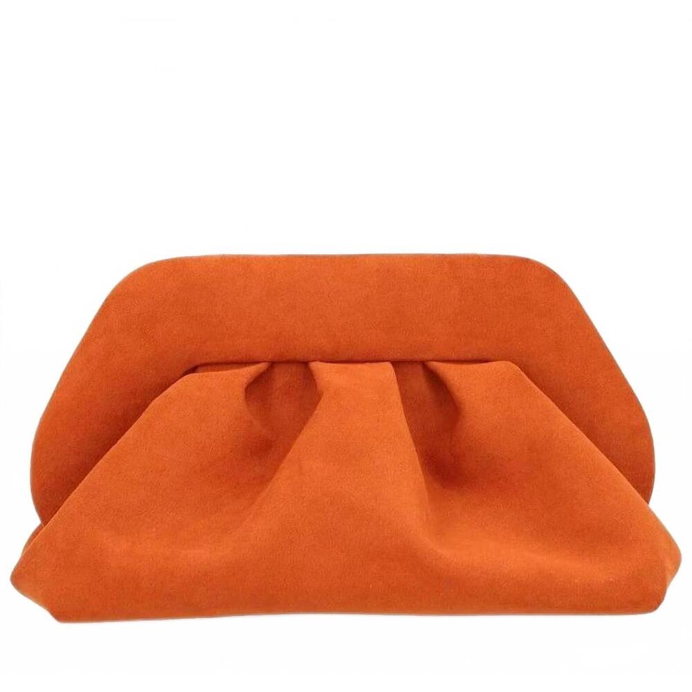 NEW THEMOIRÈ tia sea sponge clutch bag in apricot